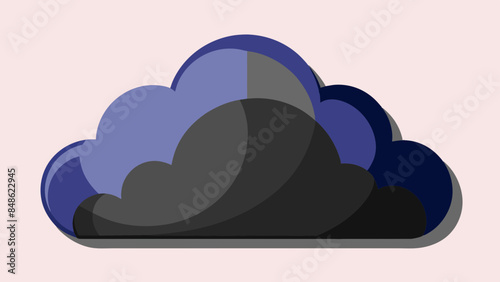 Cloud graphic on the background, Minimalistic cloud shape on the background representing a weather-related feature or application.