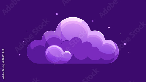 Cloud graphic on the background, Minimalistic cloud shape on the background representing a weather-related feature or application.