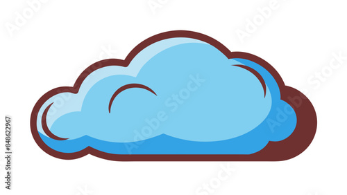 Cloud graphic on the background, Minimalistic cloud shape on the background representing a weather-related feature or application.