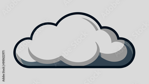 Cloud graphic on the background, Minimalistic cloud shape on the background representing a weather-related feature or application.