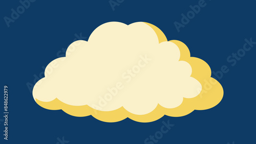 Cloud graphic on the background, Minimalistic cloud shape on the background representing a weather-related feature or application.