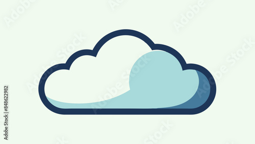 Cloud graphic on the background, Minimalistic cloud shape on the background representing a weather-related feature or application.