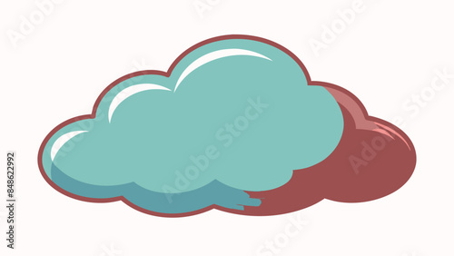 Cloud graphic on the background, Minimalistic cloud shape on the background representing a weather-related feature or application.