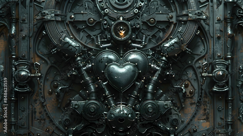 Pulsing Mechanical Heart:Ornate Gothic Industrial Machinery in Cinematic Lighting Pulsing Mechanical Heart:Ornate Gothic Industrial Machinery in Cinematic Lighting