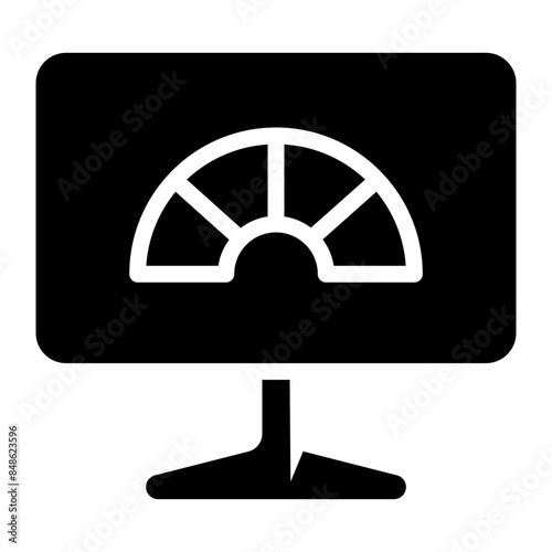 internet speed test glyph icon