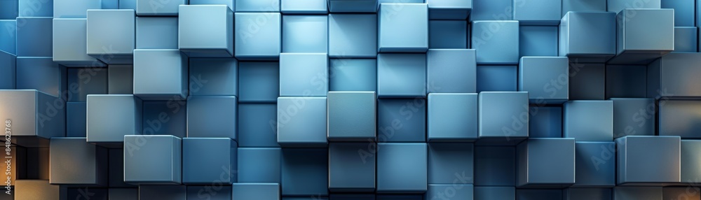 Abstract blue cube background. Abstract blue cube background.