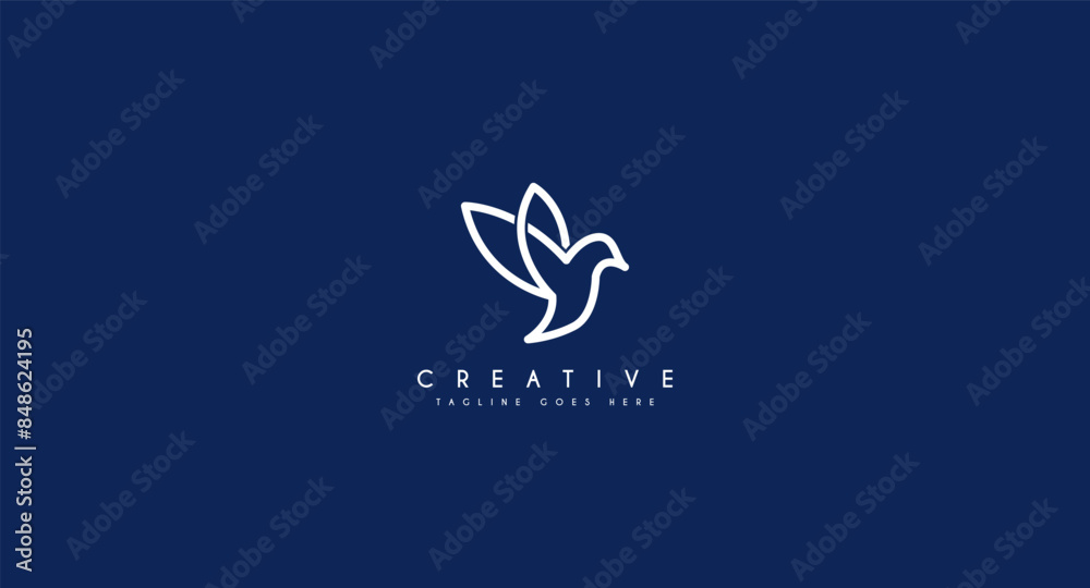 Flying Bird logo design vector illustration. Flying Bird logo design vector illustration.
