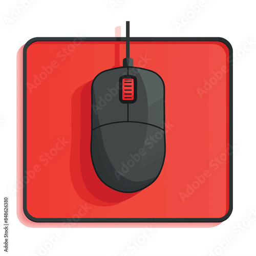 mouse illustration isolated on white background