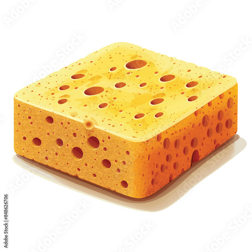 Scrub Sponge illustration isolated on white background