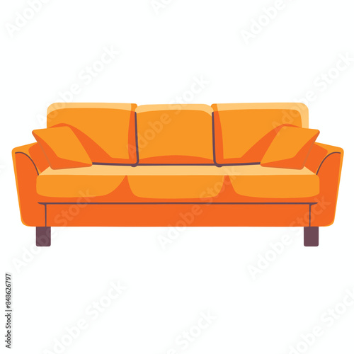 sofa illustration isolated on white background