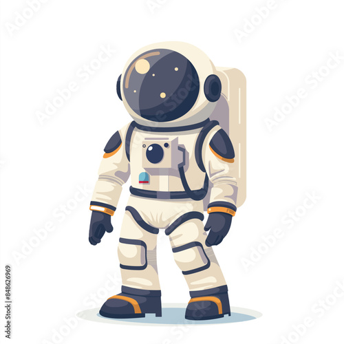 Astronaut illustration isolated on white background