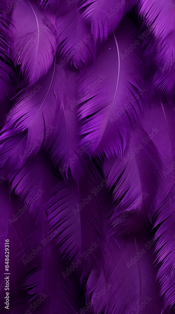 Fototapeta premium Pattern Background Abstract Image, Purple Bird Feathers, Texture, Wallpaper, Background, Cell Phone Cover and Screen, Smartphone, Computer, Laptop, Format 9:16 and 16:9 - PNG