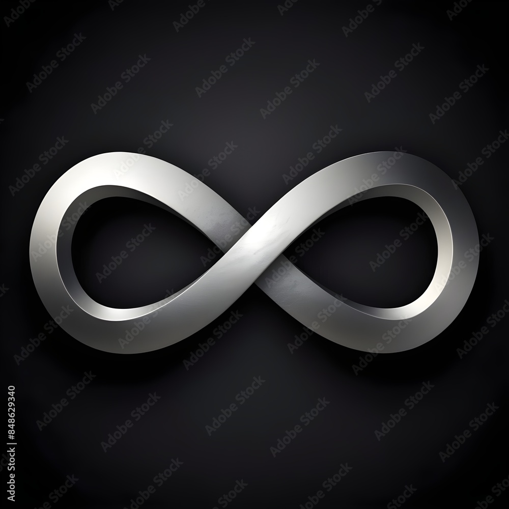 3d silver infinity symbol 3d silver infinity symbol