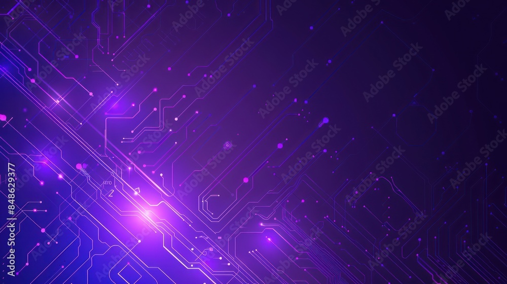 Abstract Circuitry Design in Purple and Blue Abstract Circuitry Design in Purple and Blue