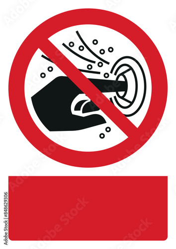 iso prohibition safety signs v2 do not put finger into the nozzle of a hydromassage your custom message here portrait size a4/a3/a2/a1	
