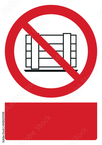 iso prohibition safety signs v2 do not obstruct your custom message here portrait size a4/a3/a2/a1	
