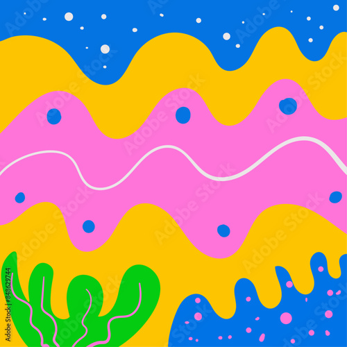 Hand Drawing Abstract Nature Background