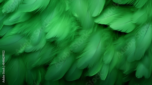 Pattern Background Abstract Image, Green Bird Feathers, Texture, Wallpaper, Background, Cell Phone Cover and Screen, Smartphone, Computer, Laptop, Format 9:16 and 16:9 - PNG