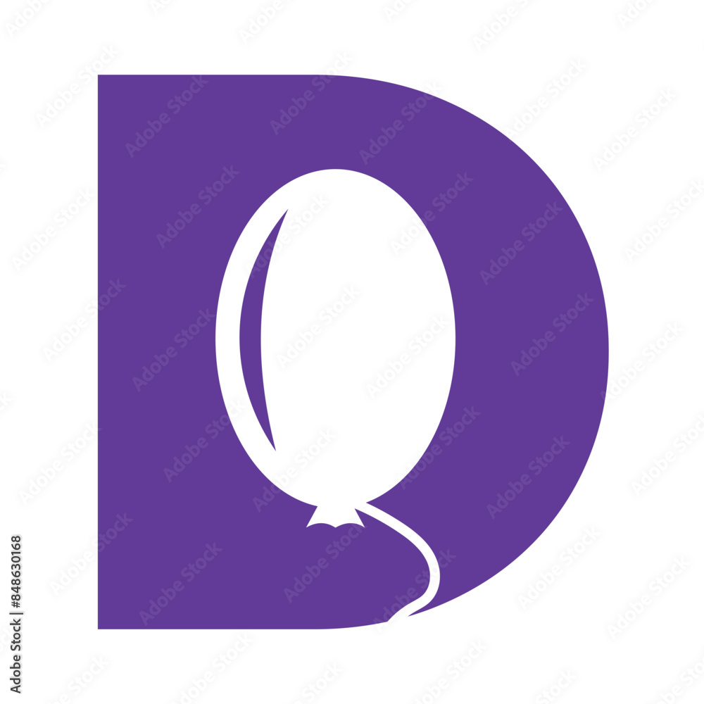 Initial Air Balloon Logo combine with letter D vector template Initial Air Balloon Logo combine with letter D vector template