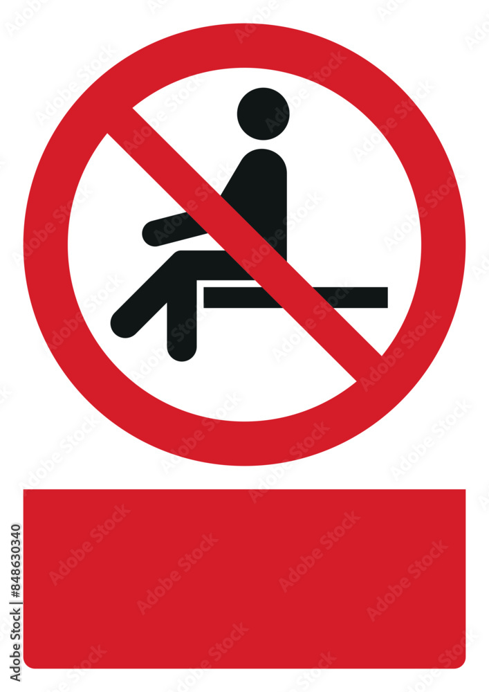 iso prohibition safety signs v2 no sitting your custom message here portrait size a4/a3/a2/a1
iso prohibition safety signs v2 no sitting your custom message here portrait size a4/a3/a2/a1