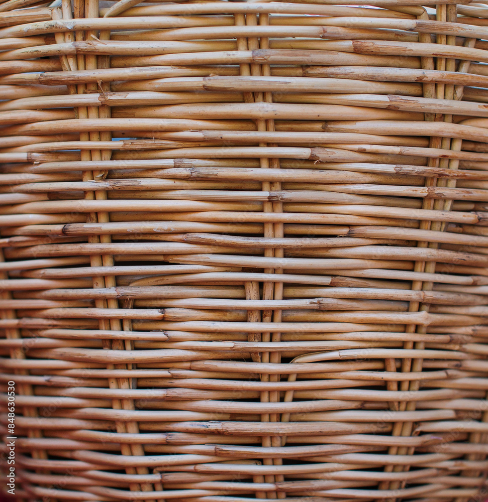 Basket weaving pattern, close-up photo Basket weaving pattern, close-up photo