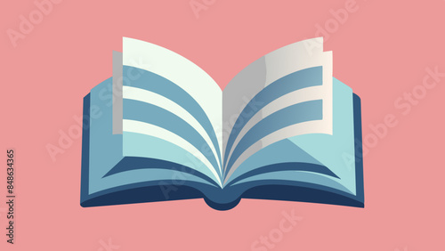 An open book icon on a dark background represents knowledge and learning. Icon of an open book on a dark background.