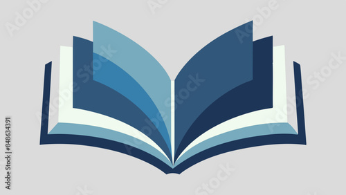 An open book icon on a dark background represents knowledge and learning. Icon of an open book on a dark background.