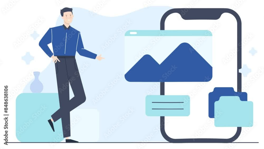 businessman animated illustration video businessman animated illustration video