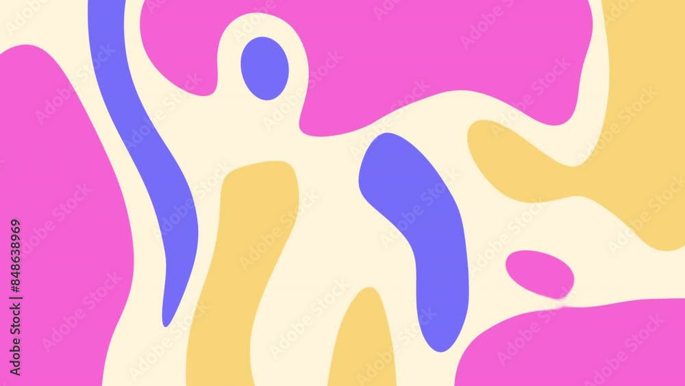 Loopable abstract animation, simple fluid shapes, minimal design Loopable abstract animation, simple fluid shapes, minimal design