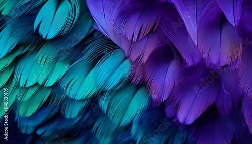 blue and green purple macaw feathers