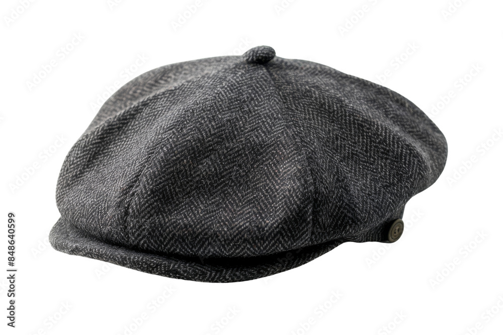 Gray Herringbone Tweed Newsboy Cap Gray Herringbone Tweed Newsboy Cap