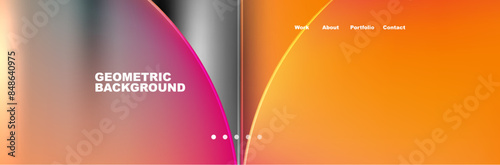 Trendy Simple Round Triangle and Circle with Gradients Abstract Background. Vector Illustration For Wallpaper  Banner  Background  Card  Book Illustration  landing page