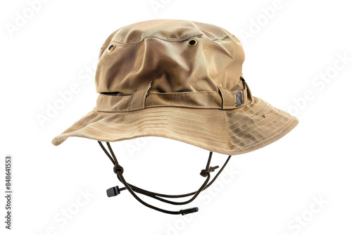 Khaki Boonie Hat with Chin Strap photo