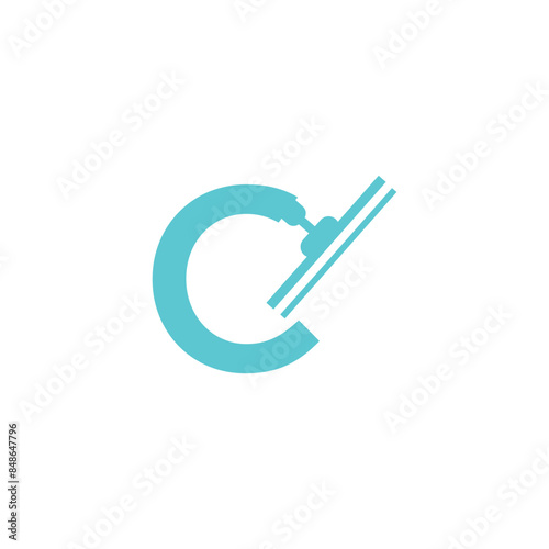 Letter W wiper glass logo icon vector template
