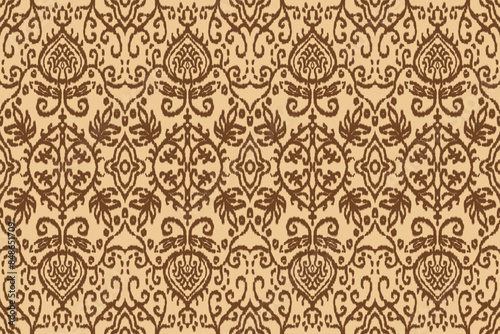 Seamless ethnic design, ikat art. beautiful hand drawn Design for textile and printingEthnic pattern.beautiful pattern. folk embroidery,bohemian style, abstract art	