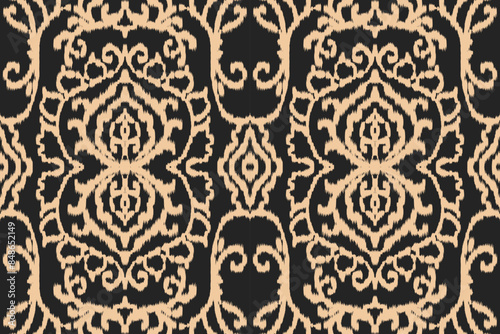 Seamless ethnic design, ikat art. beautiful hand drawn Design for textile and printingEthnic pattern.beautiful pattern. folk embroidery,bohemian style, abstract art	