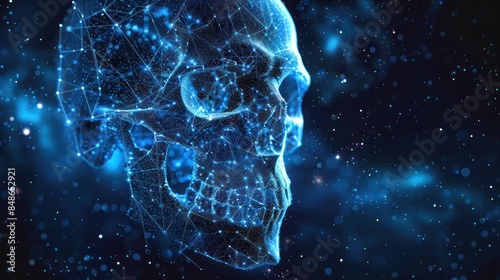 Digital Skull in a Cosmic Setting © Dzikir