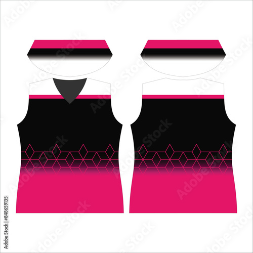 women's volleyball jersey vector mockup design pattern