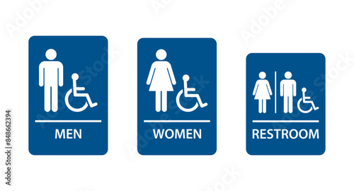Restroom, toilet signs