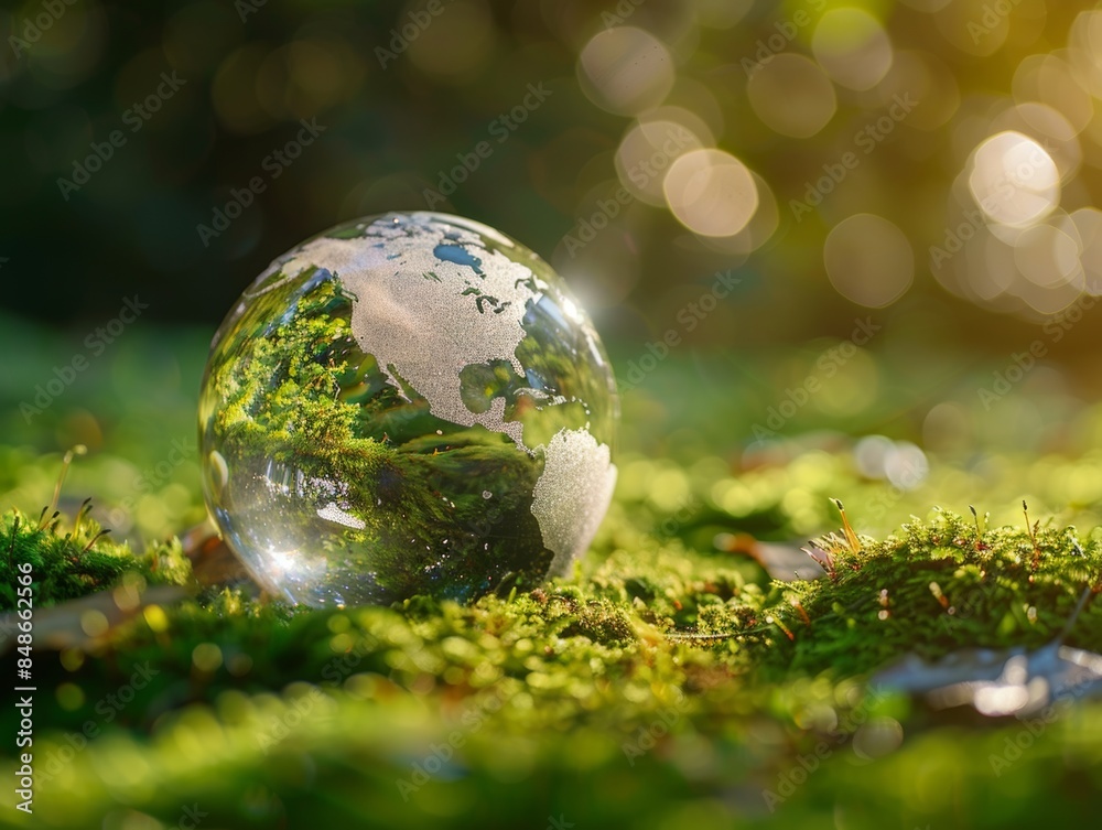 green planet concept, copyspace area for text  - ai