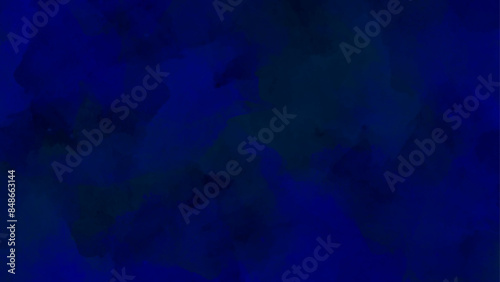 Abstract dark blue smoke background, Dark blue background for wallpaper and creative design. Dark blue watercolor grunge texture. Abstract blue background,