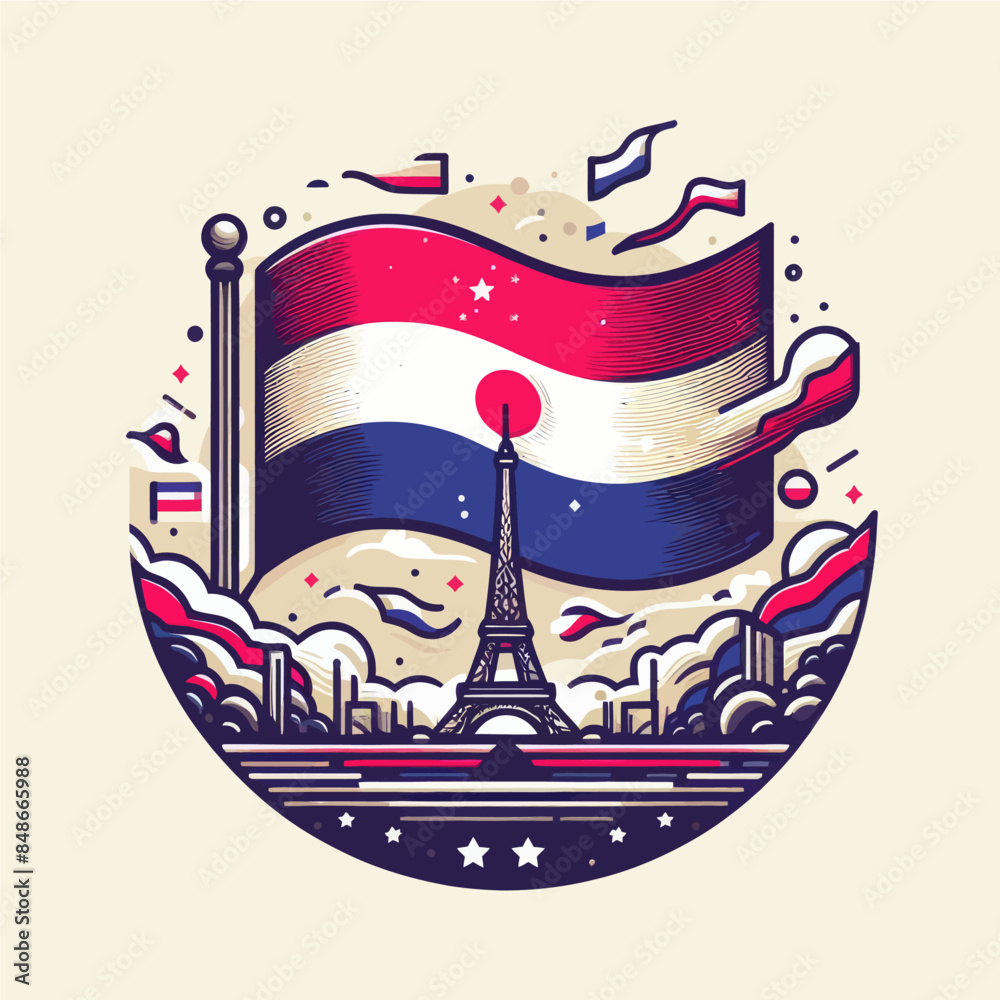 Obraz premium the flag vector and illustration 