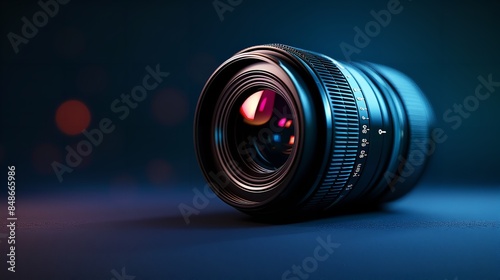 A Minimalist Image of a Camera Lens on a Dark Background   © Aqeel Siddique