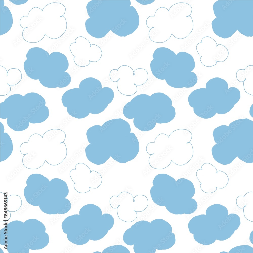 seamless pattern with clouds seamless pattern with clouds