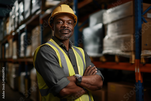 worker in warehouse, logistics manager