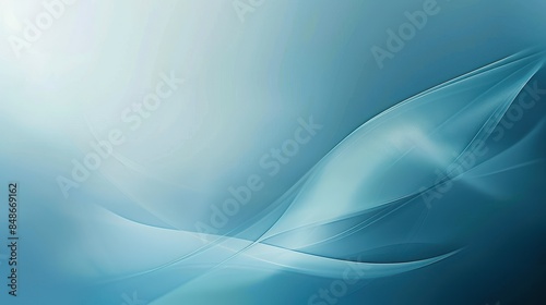 Abstract Blue Wave Background with Smooth Gradient and Flowing Lines for Modern Design, Technology, and Business Concepts
