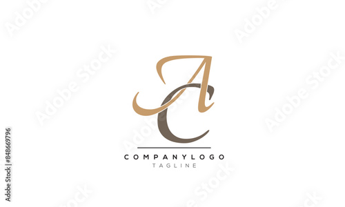  Alphabet letters Initials logo AC