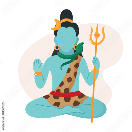 Shiva concept icon clipart avatar logtotype isolated vector illustration