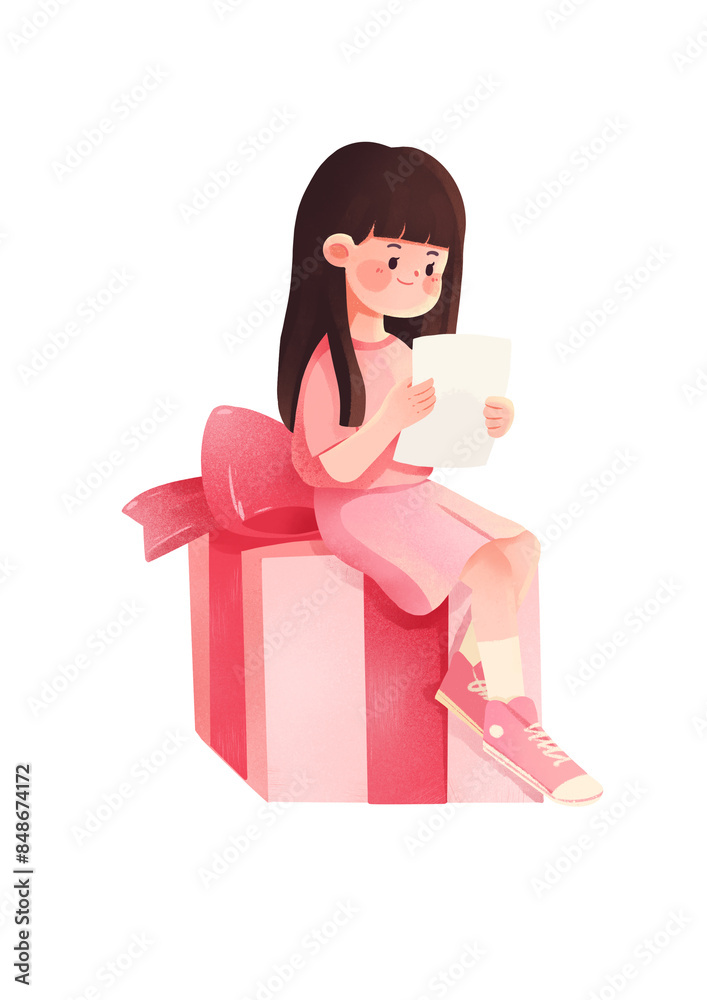 girl with gift girl with gift
