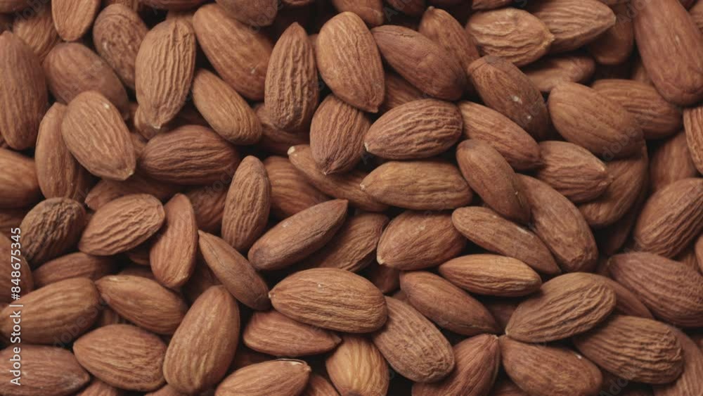 Top view of almond nut background Top view of almond nut background